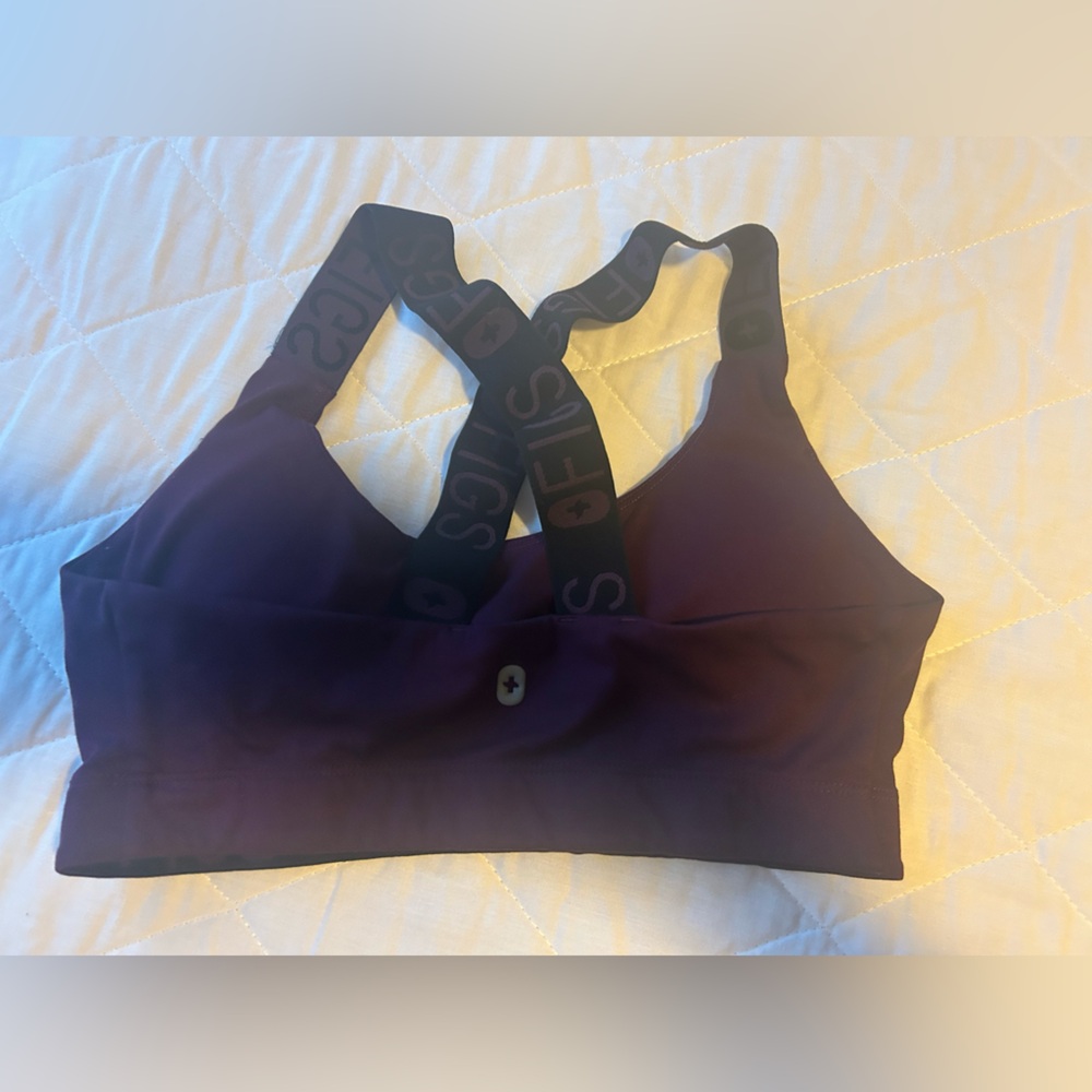 Figs Purple Sports Bra